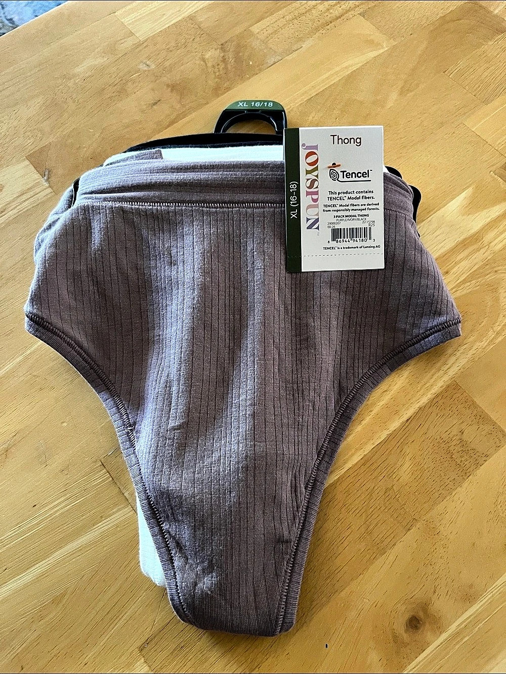 Natori TENCEL Thong 3-Pack XL Brown & Black NWT